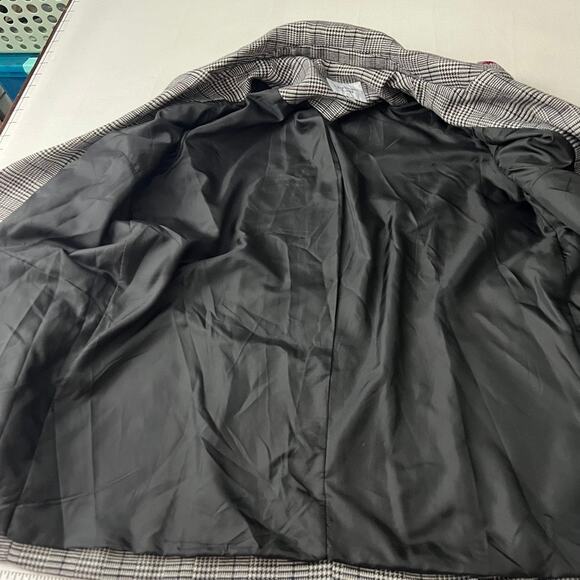 Chriselle Lim Bianca Piped Houndstooth Blazer Jacket Women Size Medium - Picture 4 of 11